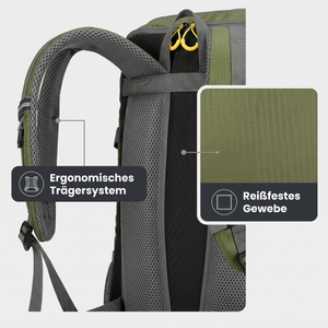 Wanderrucksack 50L Trekking Träger und Gewebe: ergonomisches Trägersystem und reißfestes Gewebe