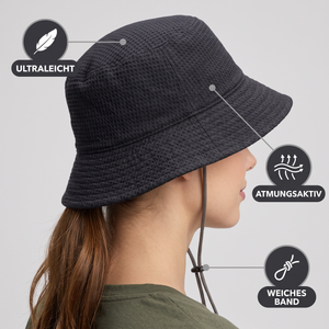 Faltbarer Wanderhut Damen – ultraleicht, atmungsaktiv, mit weichem Kinnband