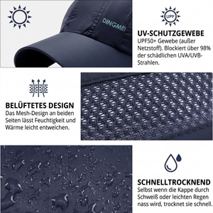 Sportcap UV-Schutzgewebe belueftetes Design schnelltrocknend