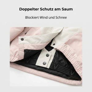 Damen-Skianzug doppelter Schutz am Saum blockiert Wind und Schnee