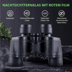 Nachtsichtfernglas mit rotem Film kompakt hochauflösend Zoom 10x