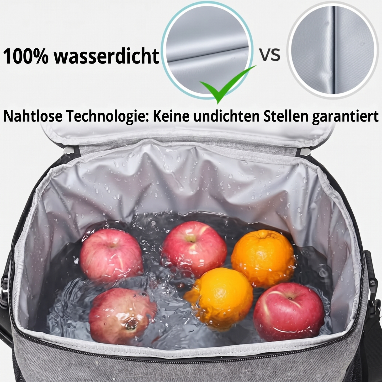 Isolierte Kühltasche 100% wasserdicht nahtlose Technologie