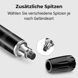 Ultraleichte Wanderstöcke zusätzliche Spitzen je nach Geländeart