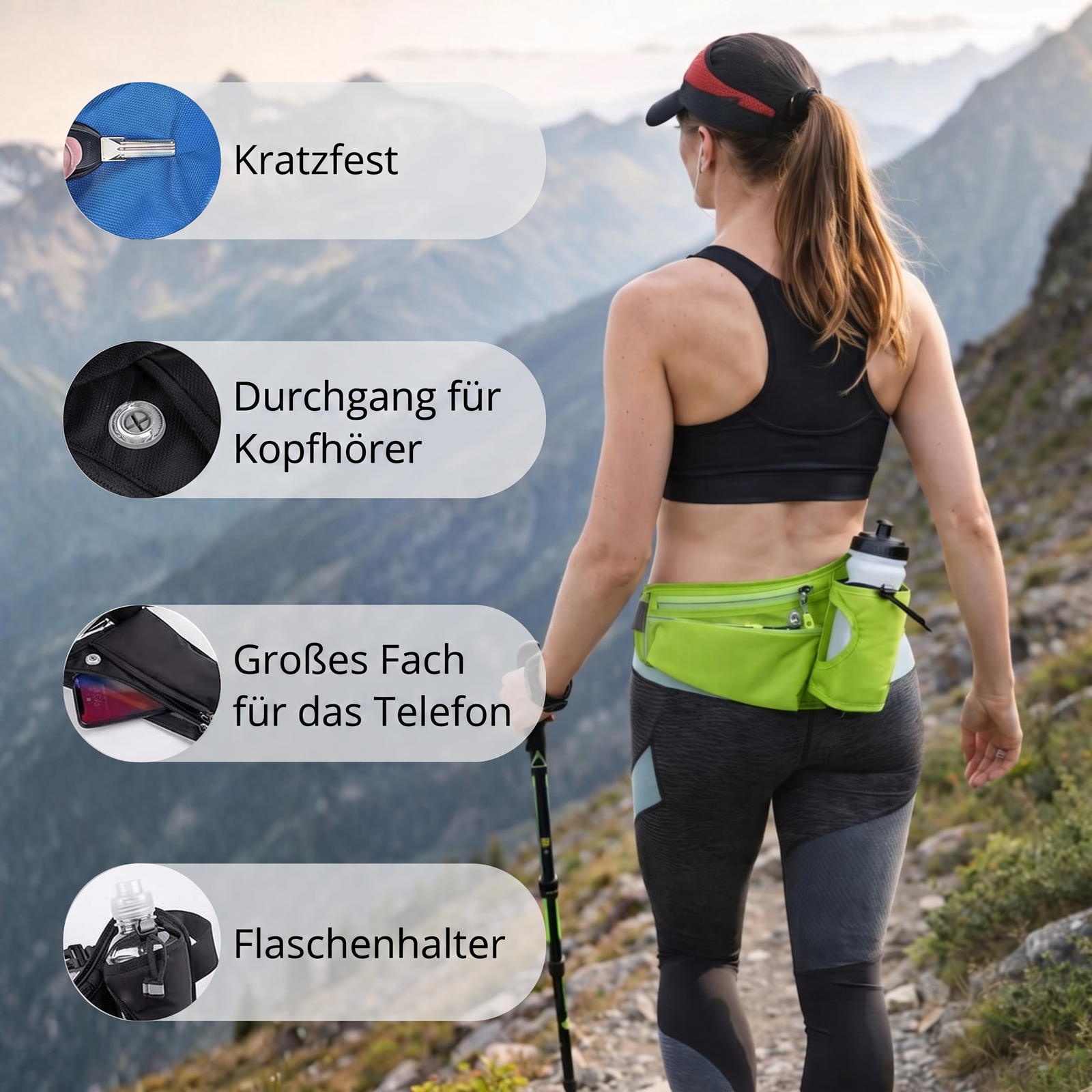 Trail-Trinkgürtel Flaschenhalter | Berggrat