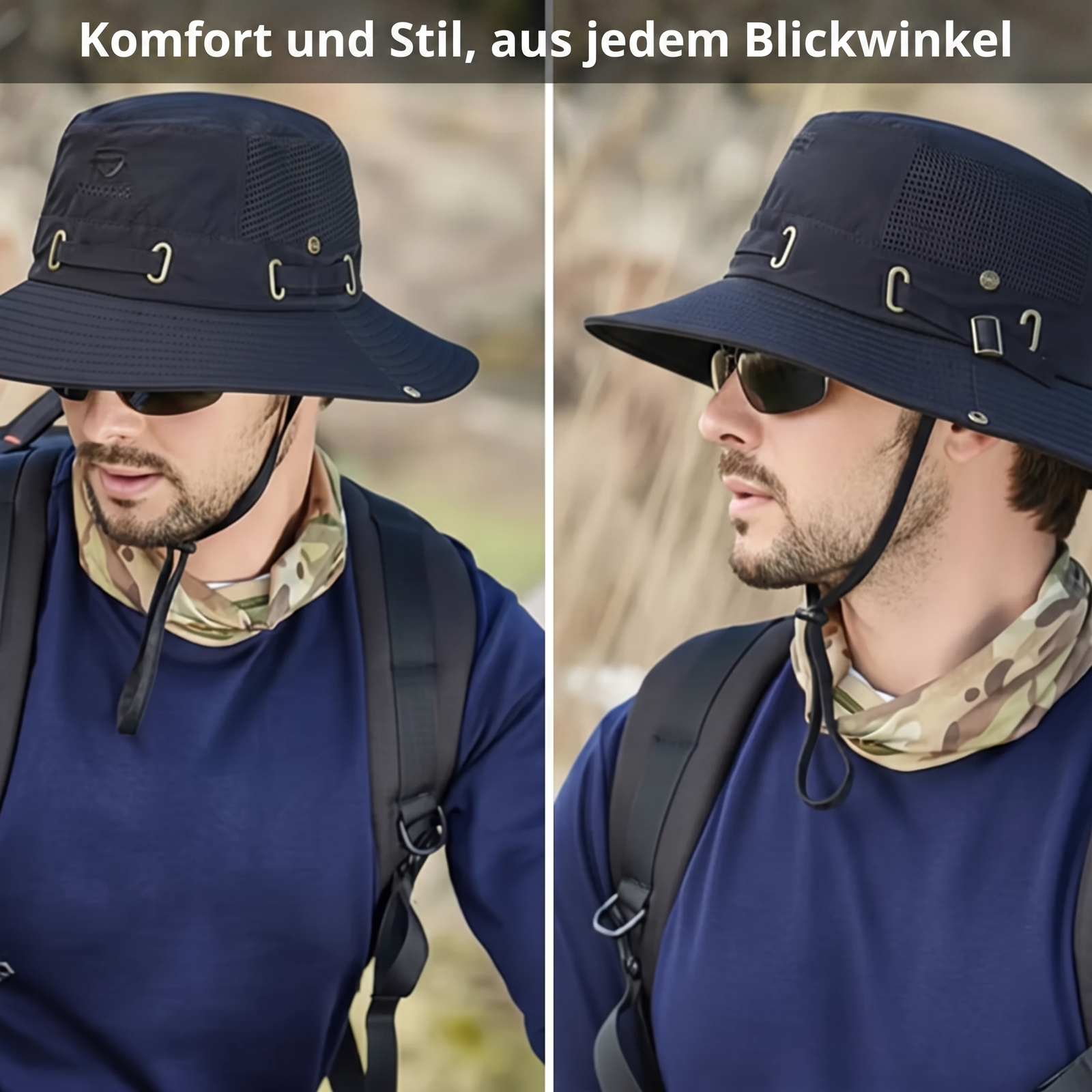 Belüfteter Wanderhut für Herren