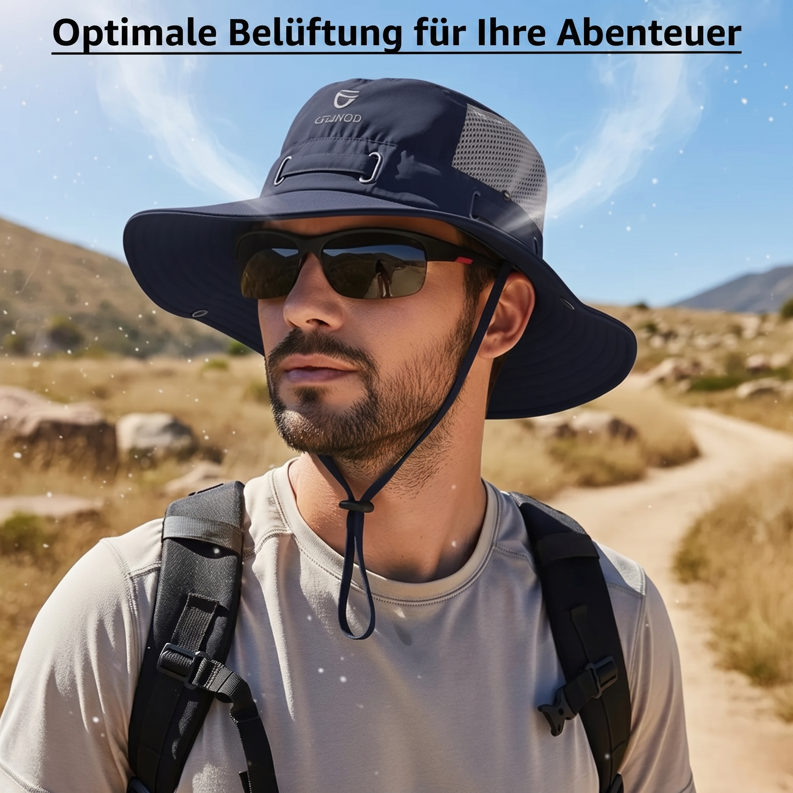 Belüfteter Wanderhut für Herren