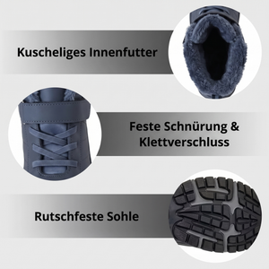 Après-Ski-Stiefel Damen Fell - Kuscheliges Innenfutter, Feste Schnürung, Rutschfeste Sohle