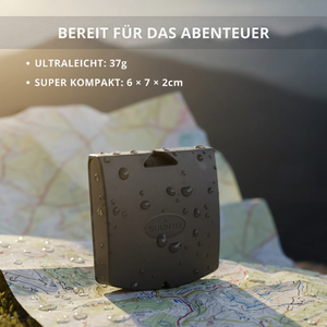 Wanderkompass mit Peilspiegel - Bereit für das Abenteuer, ultraleicht 37g, super kompakt
