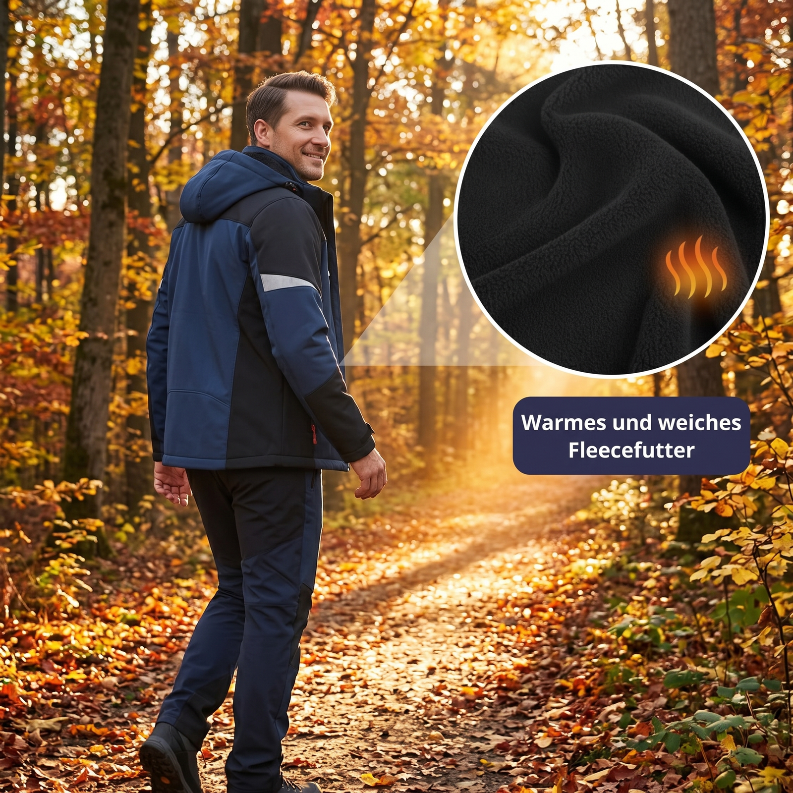 Herren-Skitouren-Set - Warmes und weiches Fleecefutter