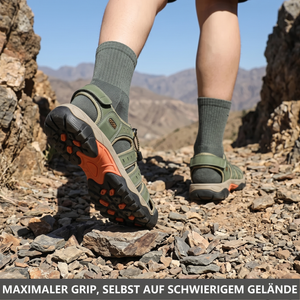 Leder-Wandersandalen mit Profil - Maximaler Grip, selbst auf schwierigem Gelände