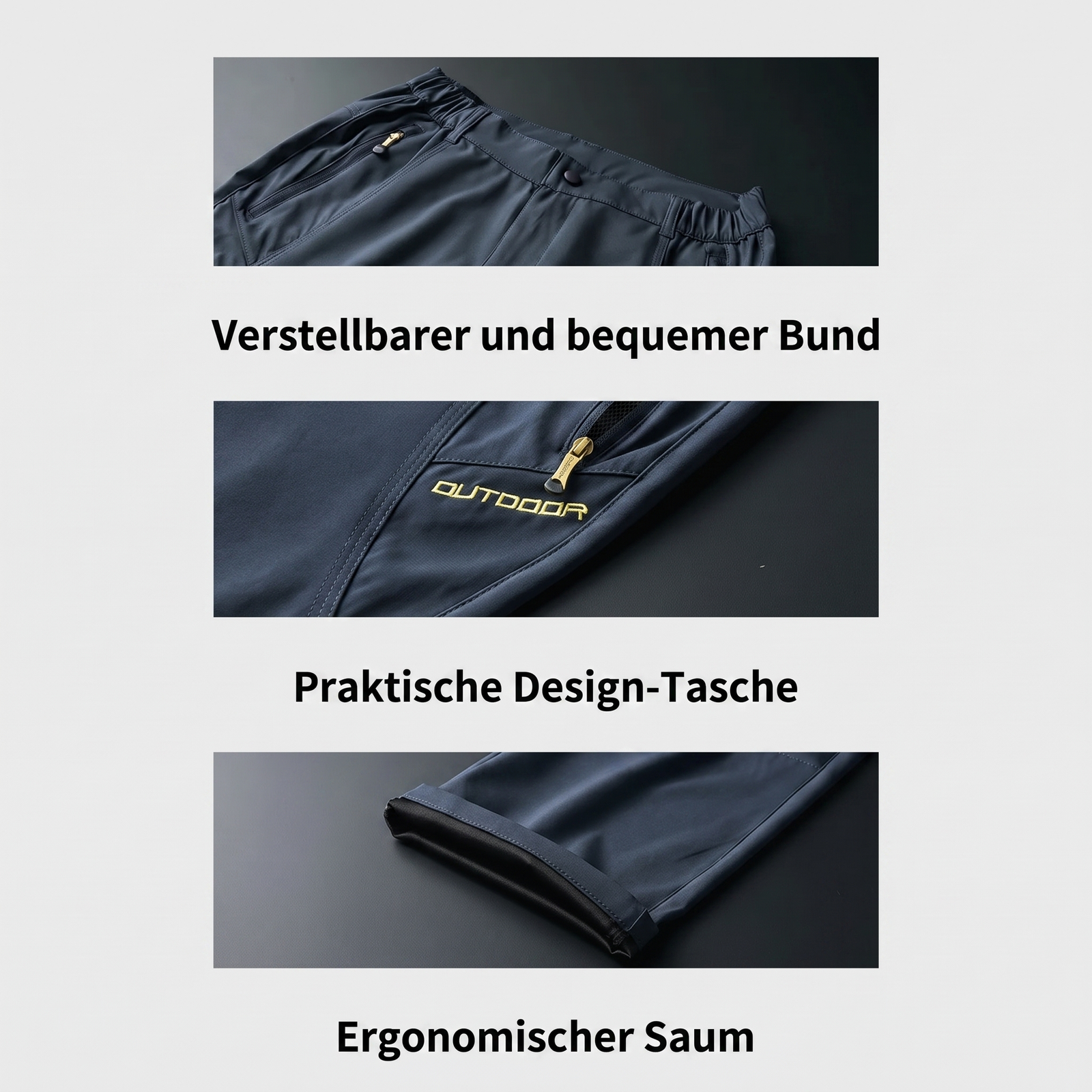 Wanderset wasserdicht Kapuze - Verstellbarer Bund, praktische Tasche, ergonomischer Saum