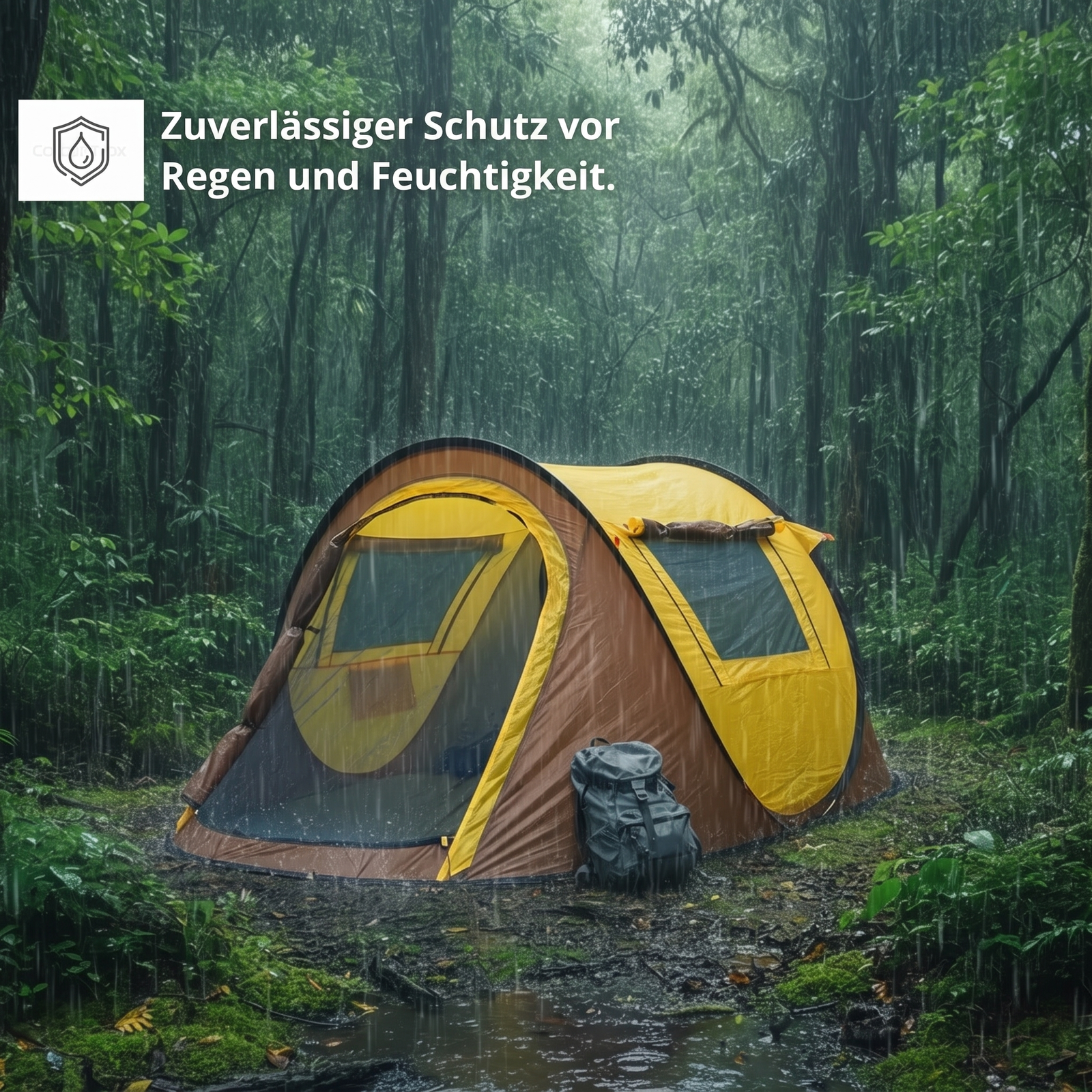 Campingzelt für 2 bis 3 Personen - Regenschutz