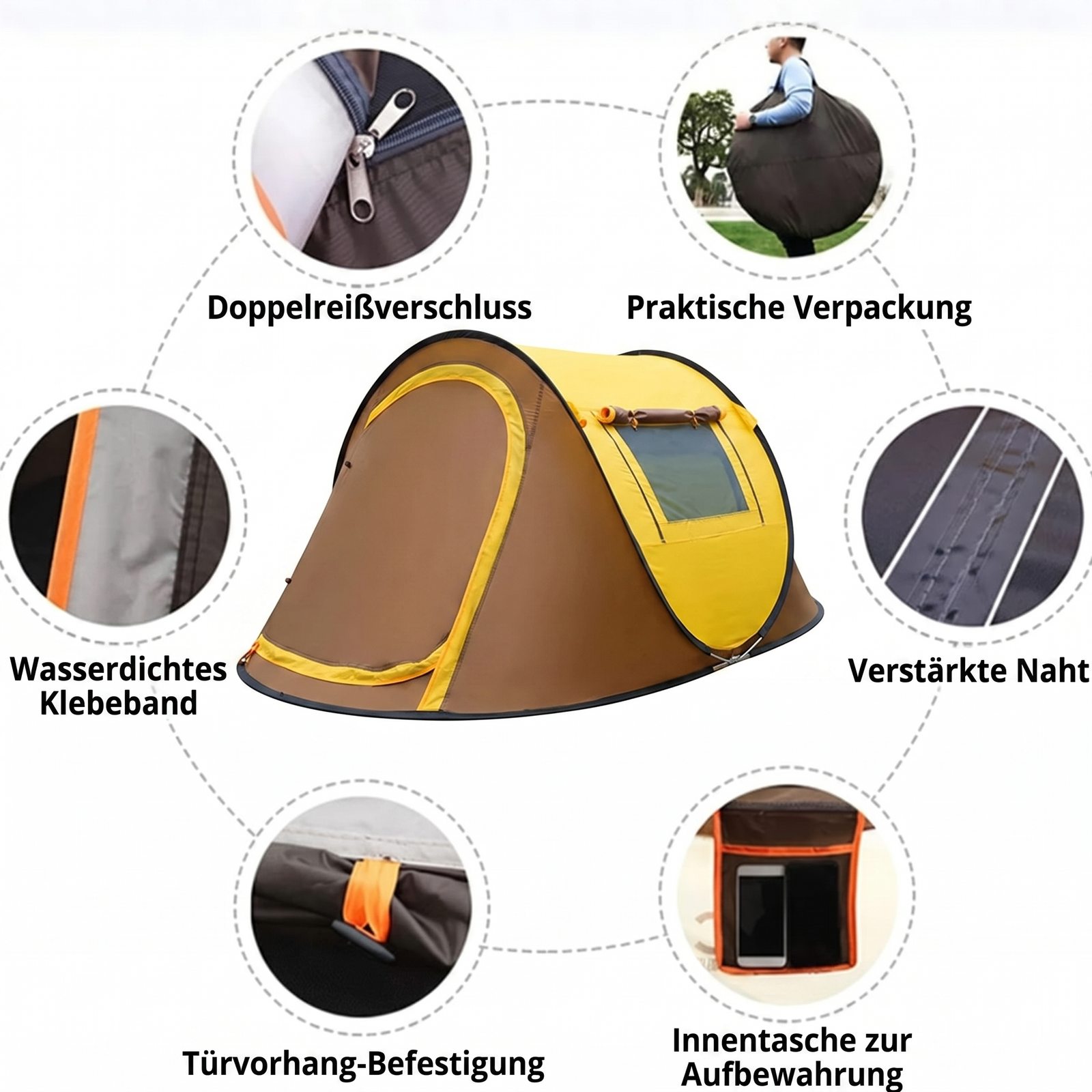 Campingzelt für 2 bis 3 Personen - Merkmale