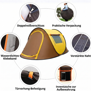 Campingzelt für 2 bis 3 Personen - Merkmale