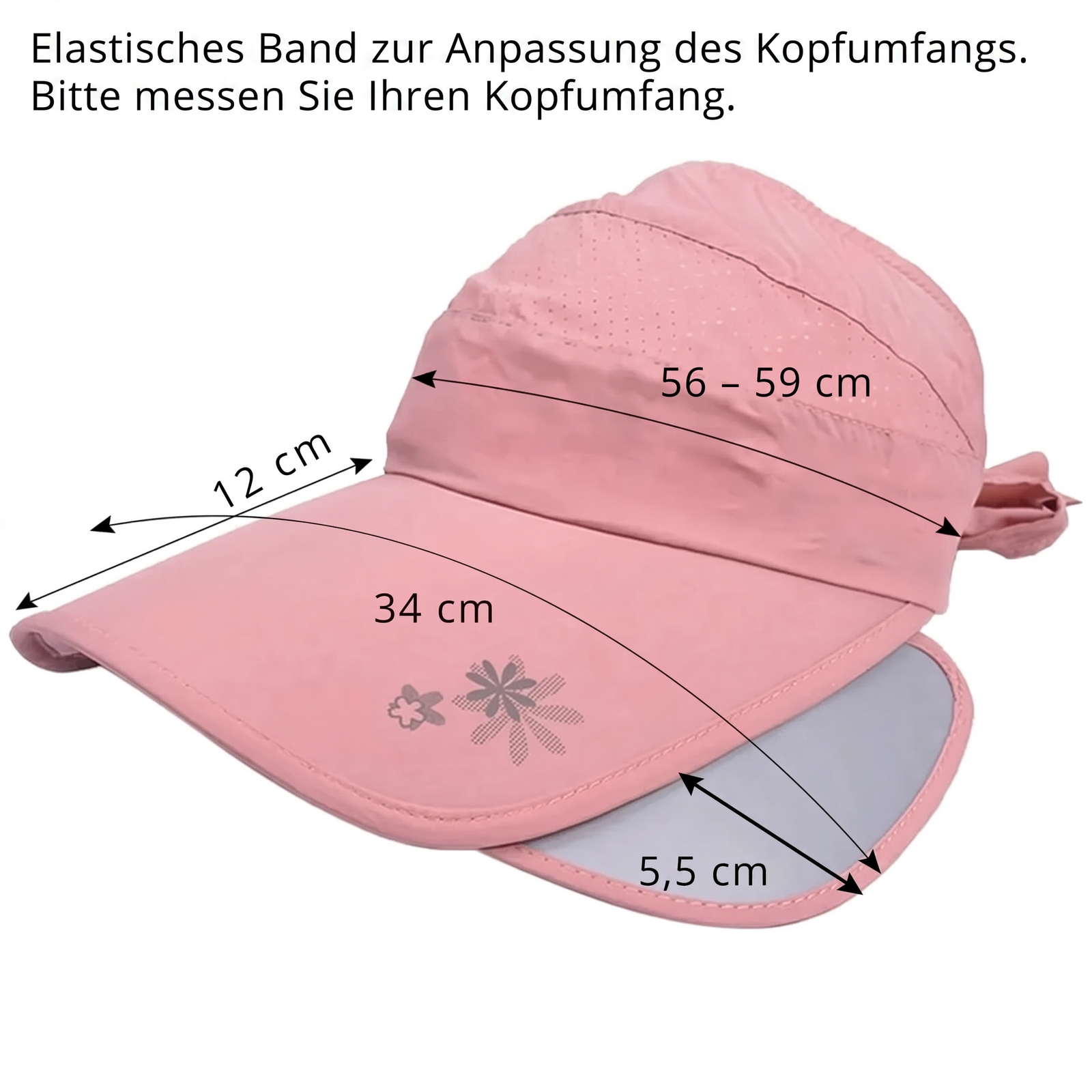Damen-UV-Schutz-Hut - Größentabelle
