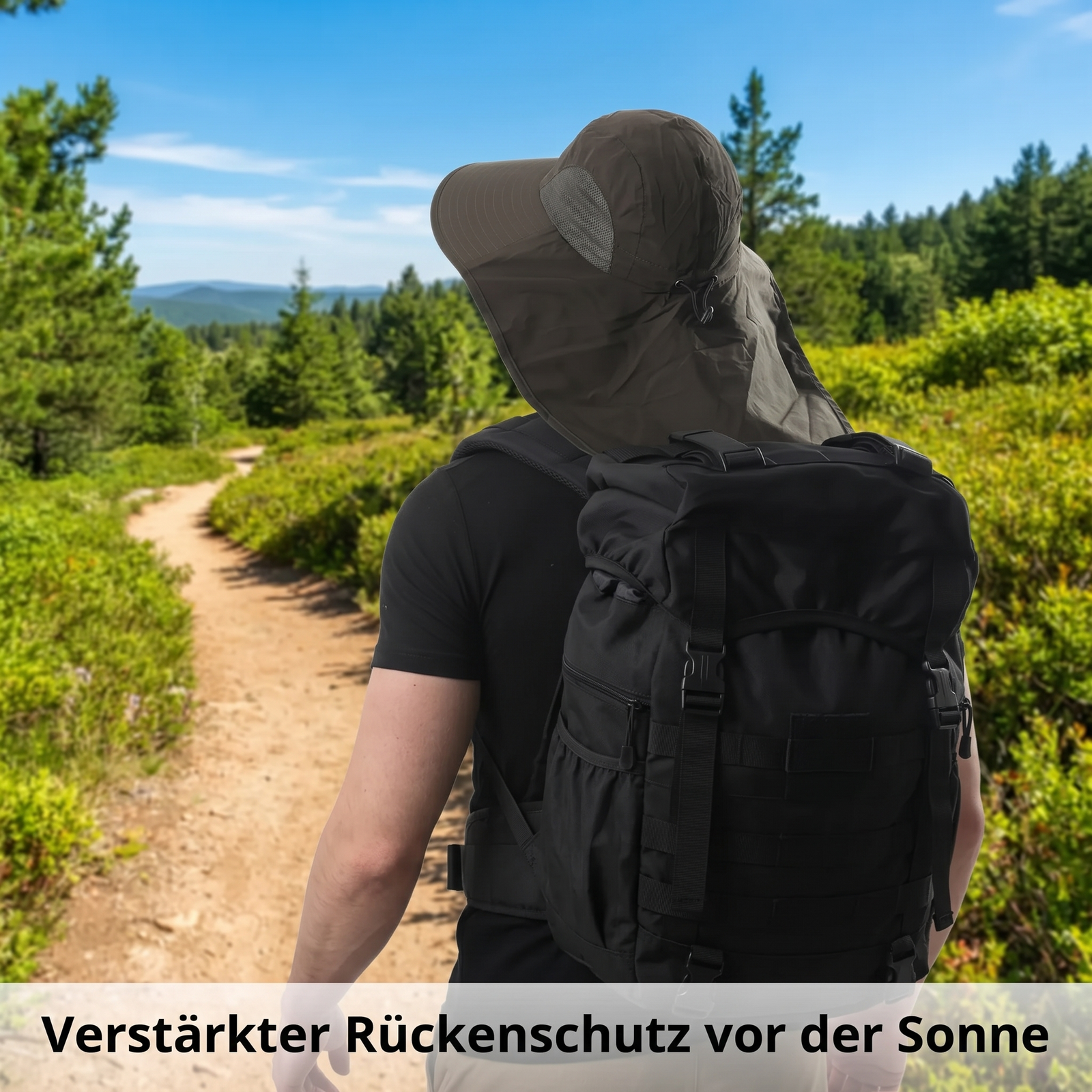 Herren-Sonnenhut Nackenschutz - Rückenschutz