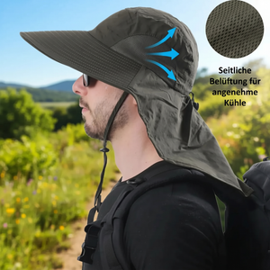 Herren-Sonnenhut Nackenschutz - Belüftung
