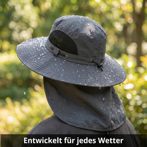 Herren-Sonnenhut Nackenschutz - Wetterfest