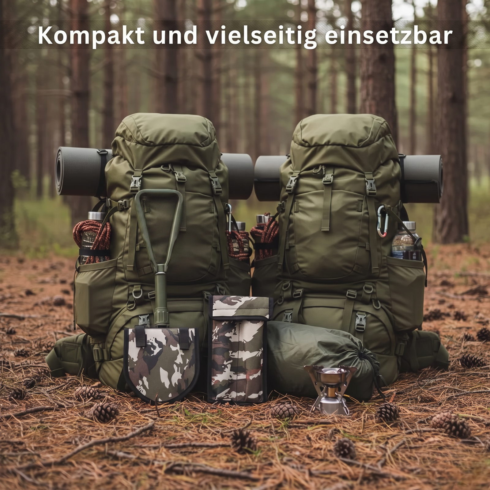 Alu-Klappspaten Multifunktion - Kompakt