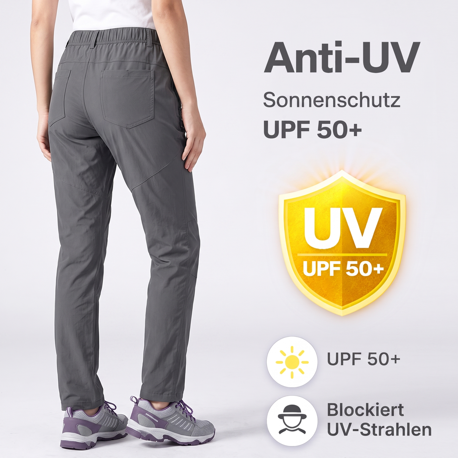 Atmungsaktive Wanderhose Damen - Anti-UV
