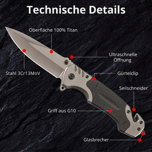Technische Details Survival-Messer
