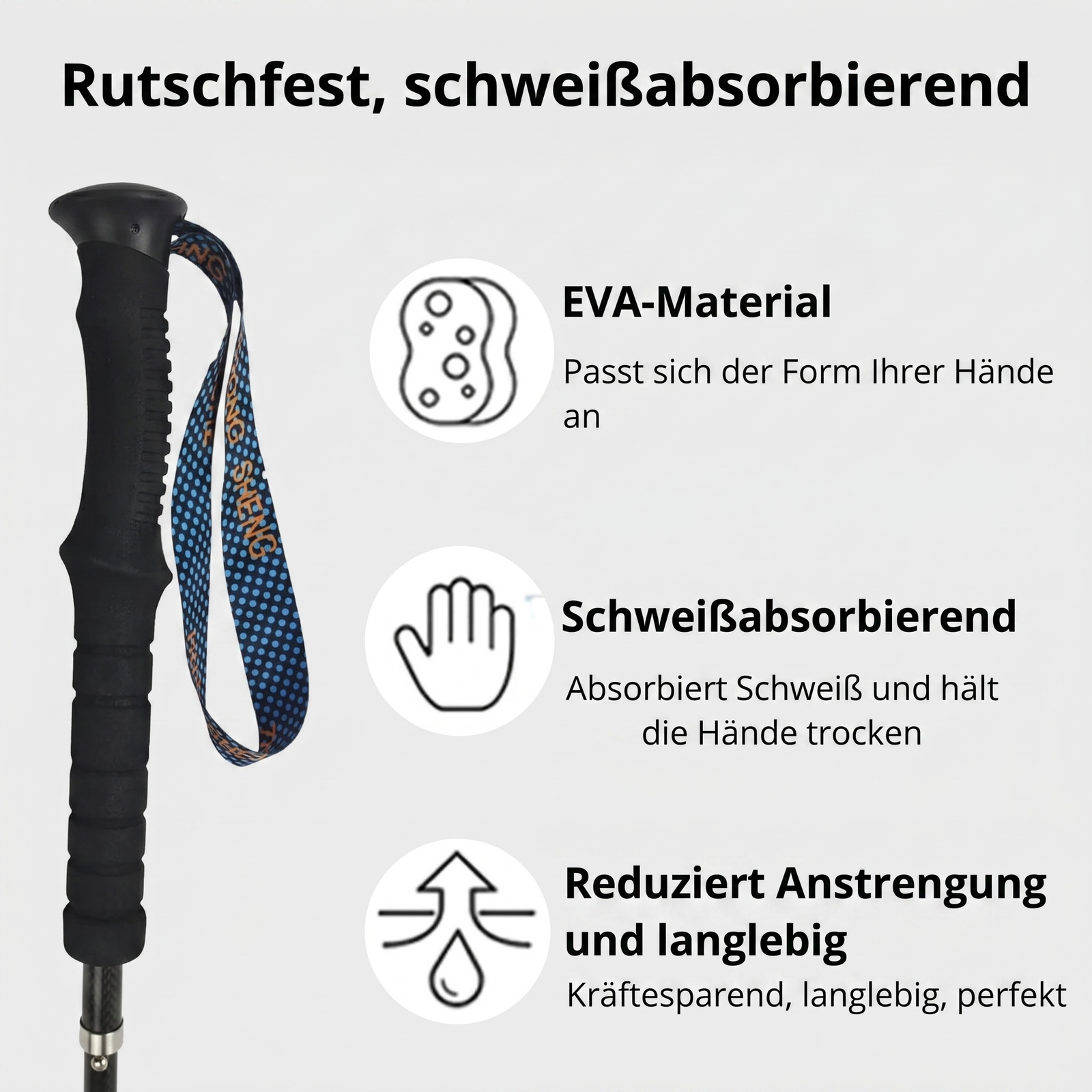 Rutschfest schweißabsorbierend