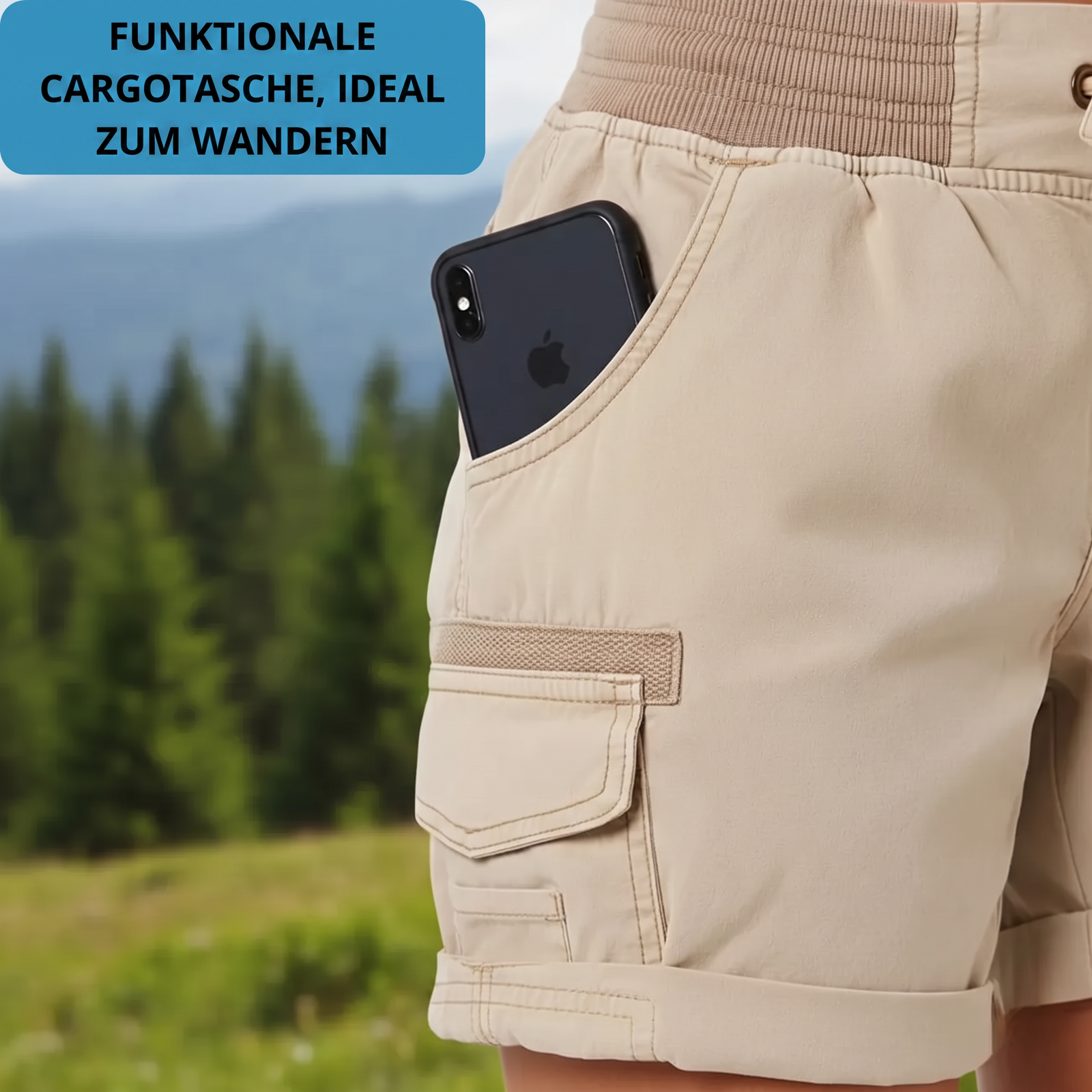 Funktionale Cargotasche, ideal zum Wandern