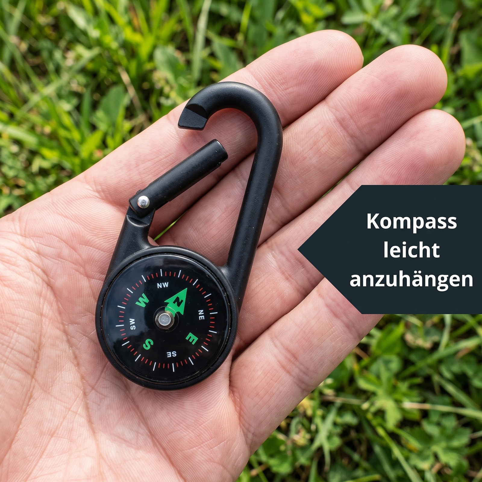 Kompass leicht anzuhängen