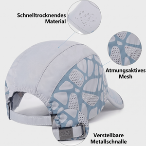 Schnelltrocknendes Material, Atmungsaktives Mesh, Verstellbare Metallschnalle