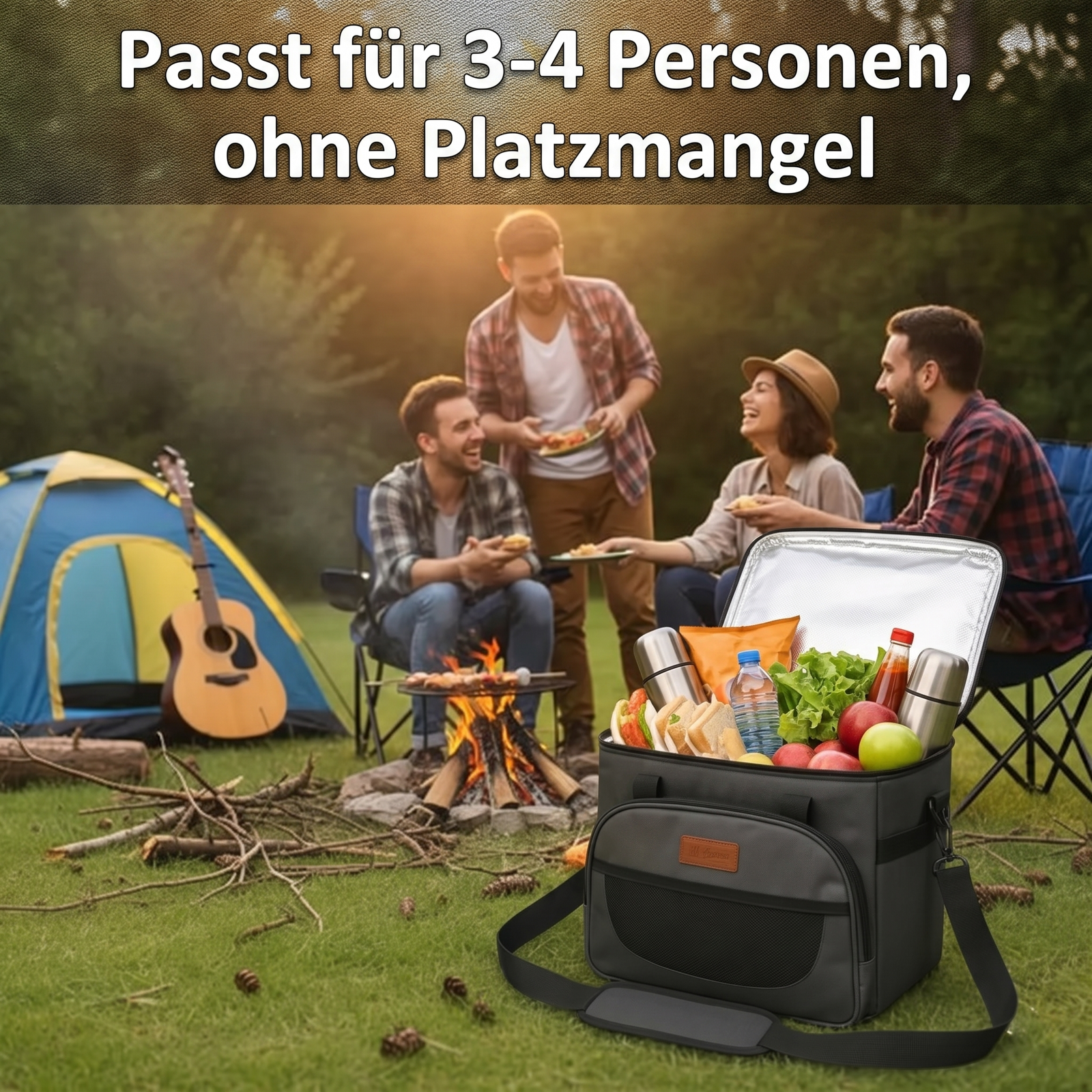 Passt für 3-4 Personen, ohne Platzmangel