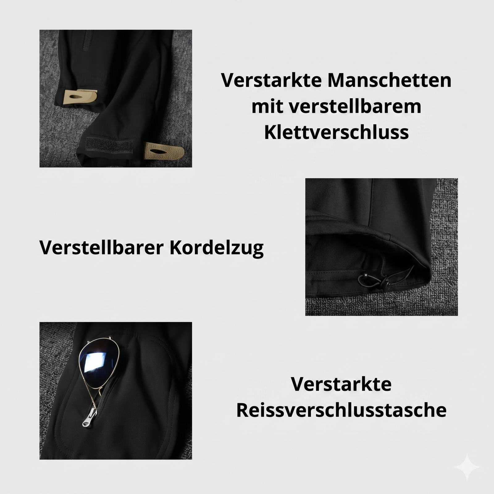 Softshell-Wanderset, winddicht