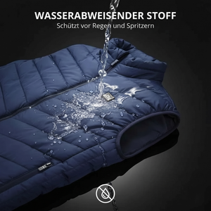 Beheizbare Weste blau mit Akku