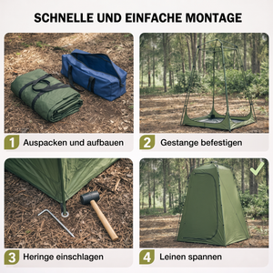 Tragbares Dusch- und WC-Zelt | Berggrat