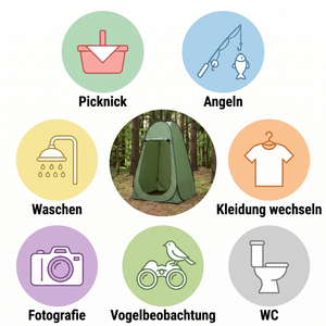 Tragbares Dusch- und WC-Zelt | Berggrat