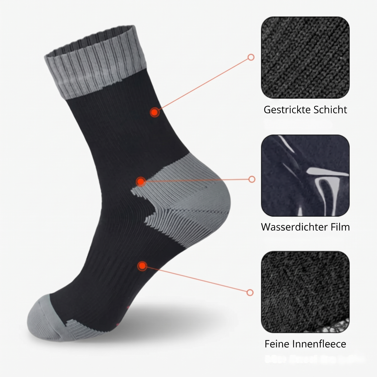 Wasserdichte Wandersocken | Berggrat