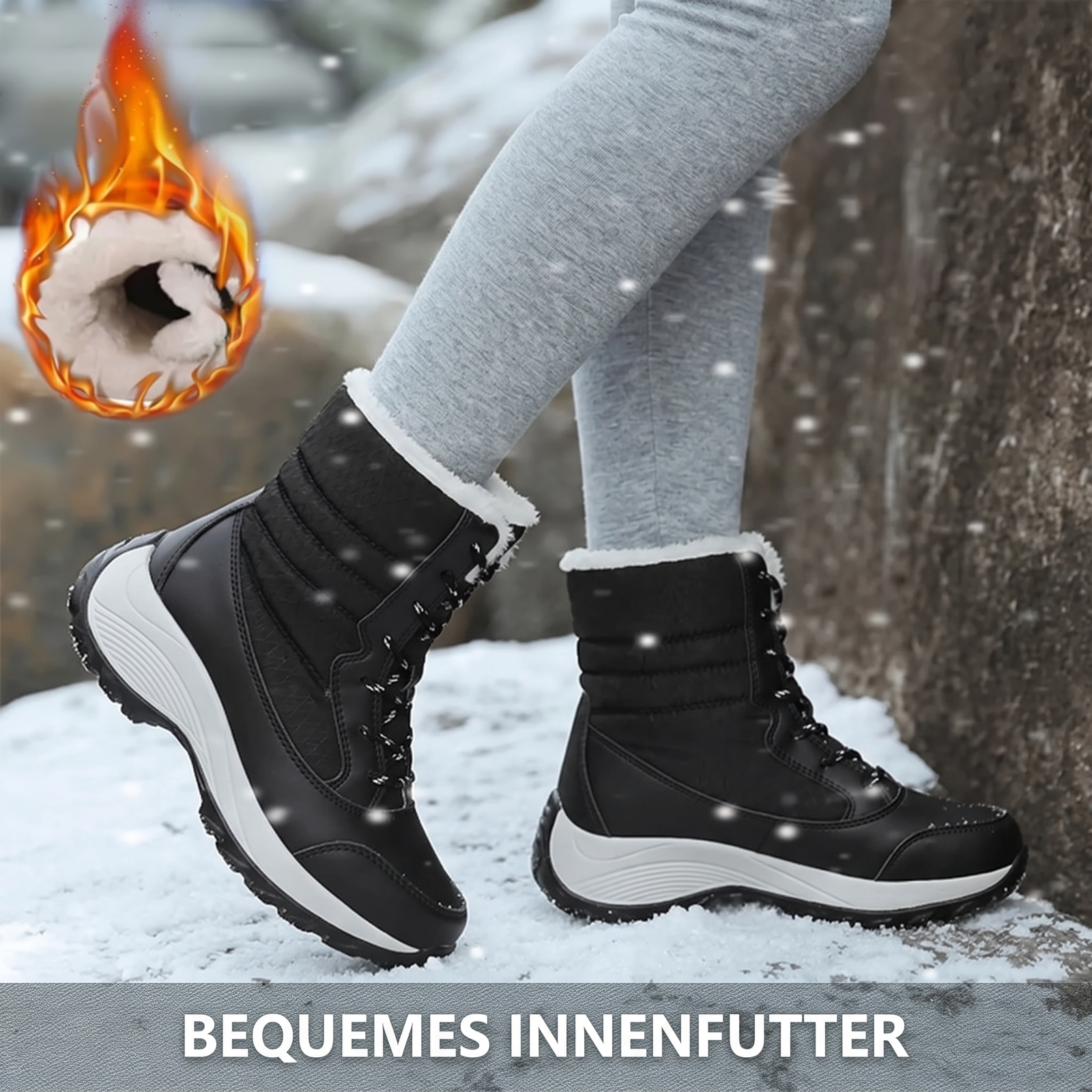 Damen Après-Ski-Stiefeletten gefüttert