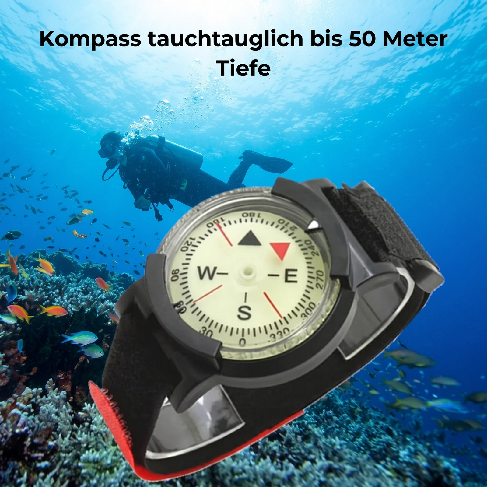 Armband-Kompassuhr für Outdoor | Berggrat
