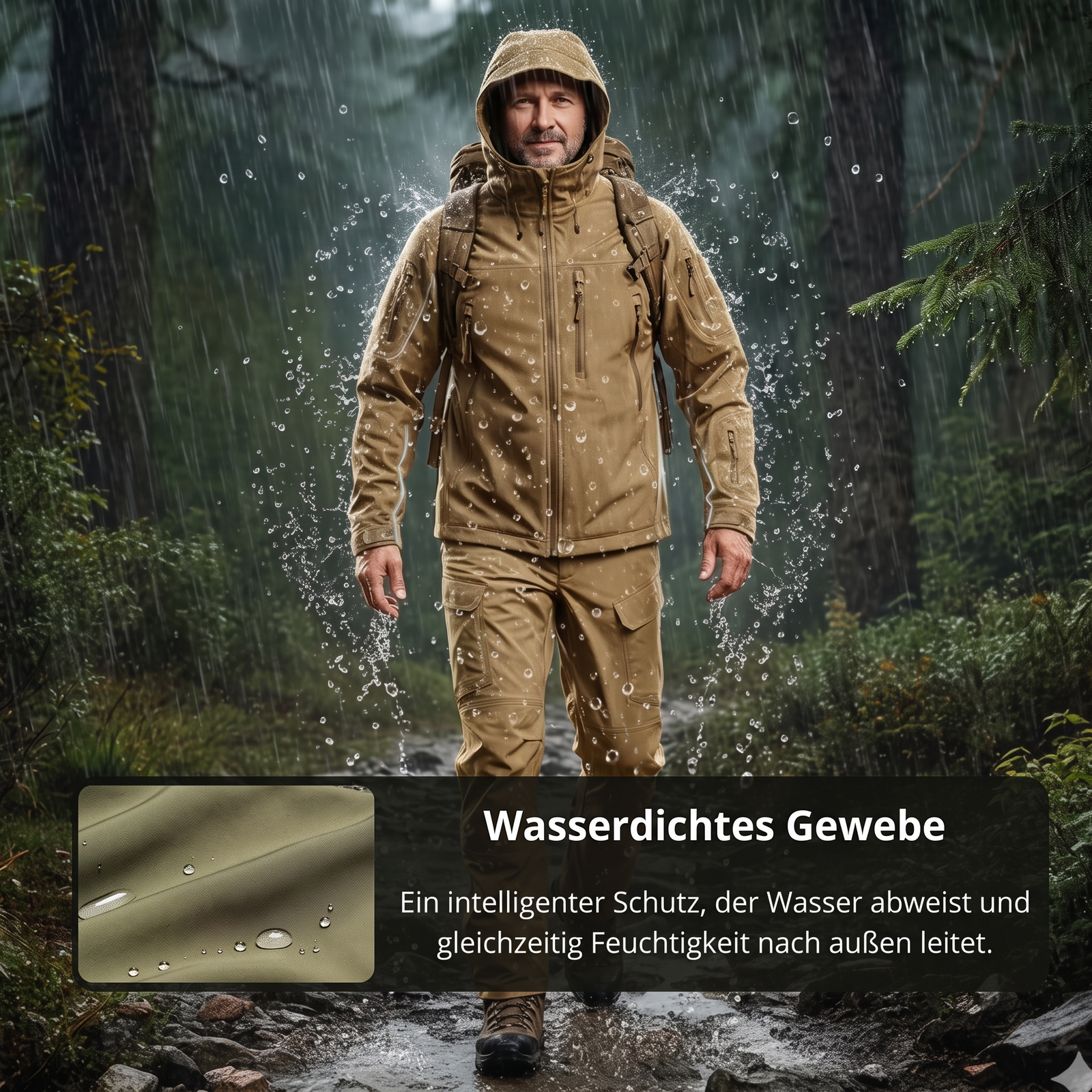 Herren-Wanderset, Camouflage