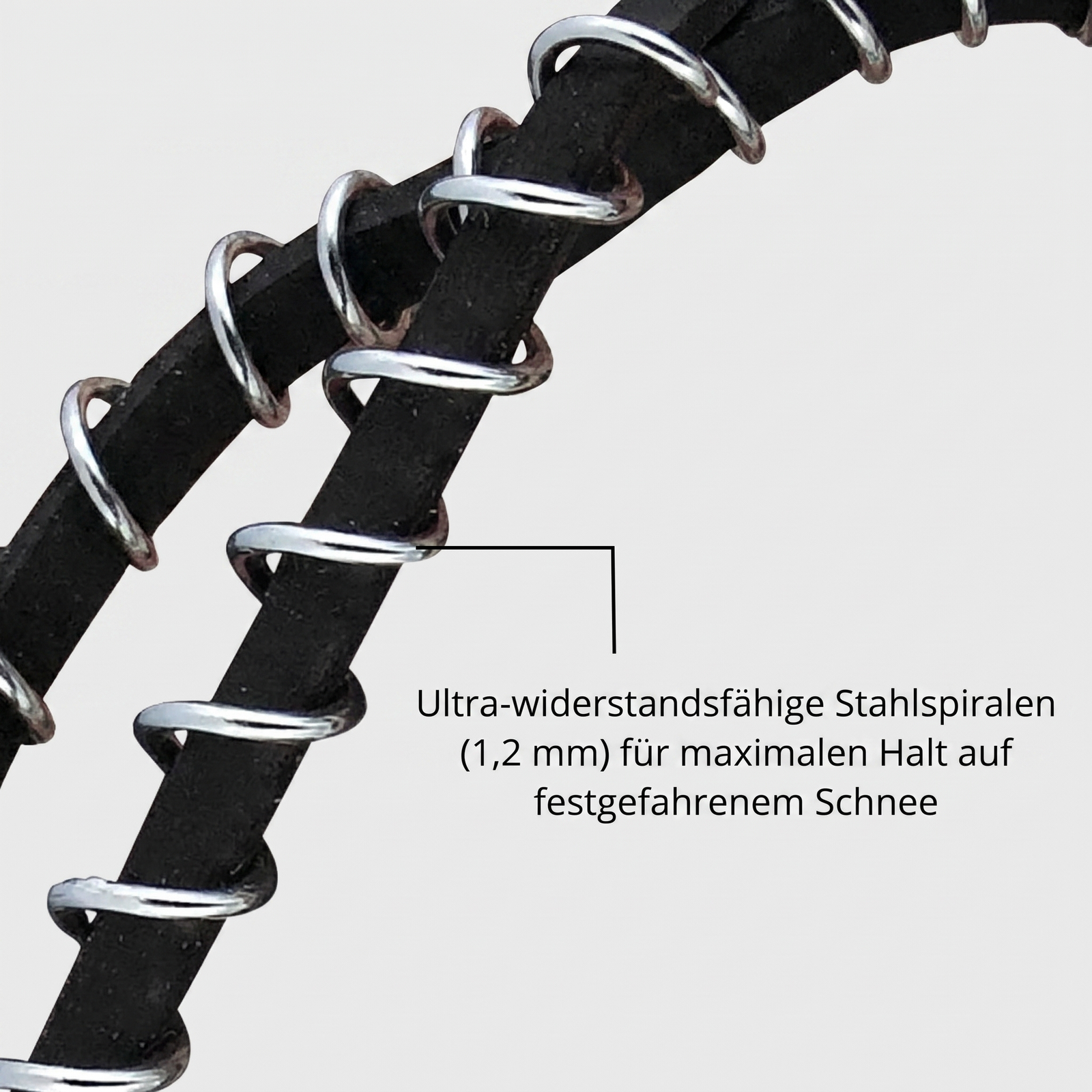 Trail-Krallen für Schnee - Stahlspiralen Detail