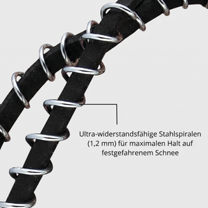 Trail-Krallen für Schnee - Stahlspiralen Detail