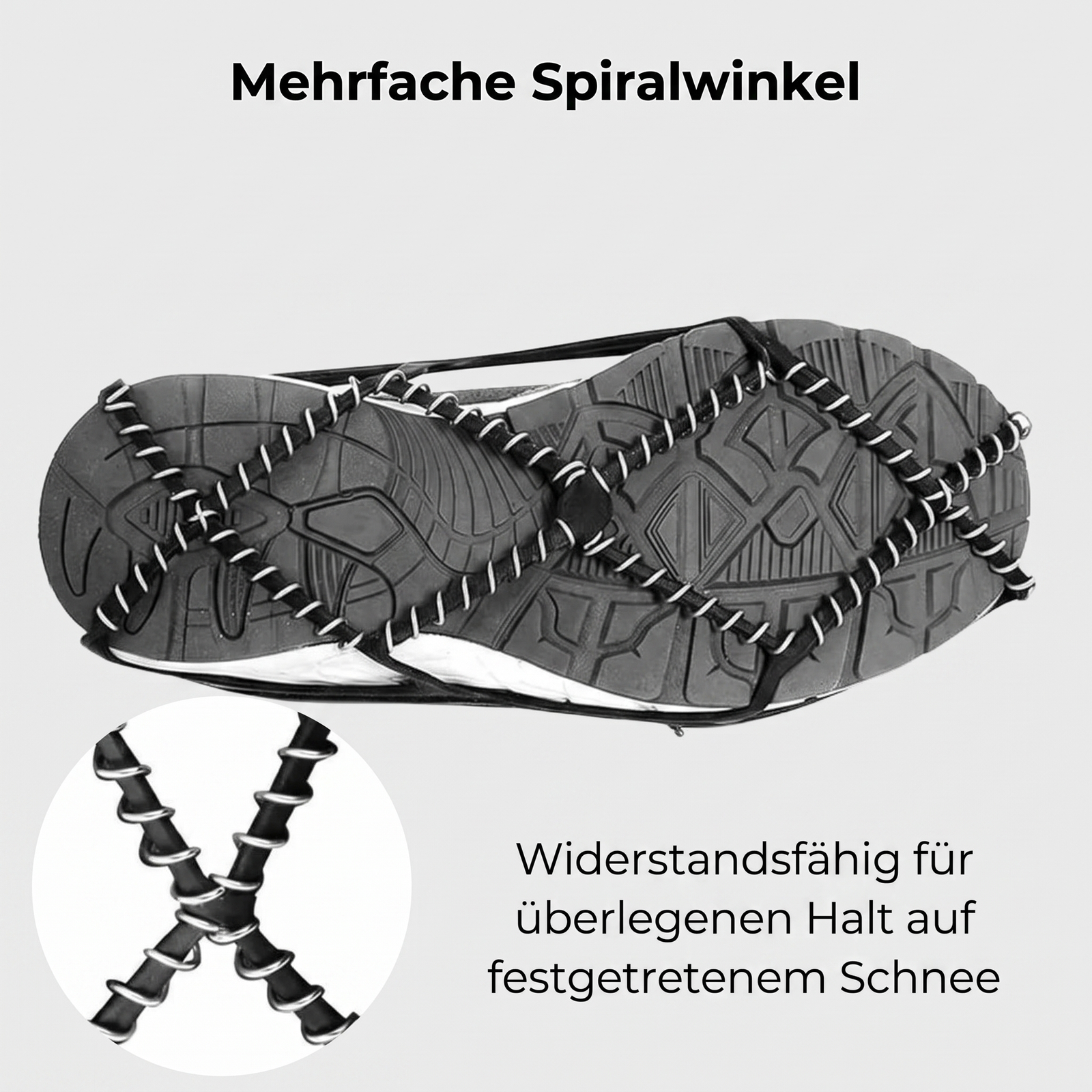 Trail-Krallen für Schnee - Mehrfache Spiralwinkel