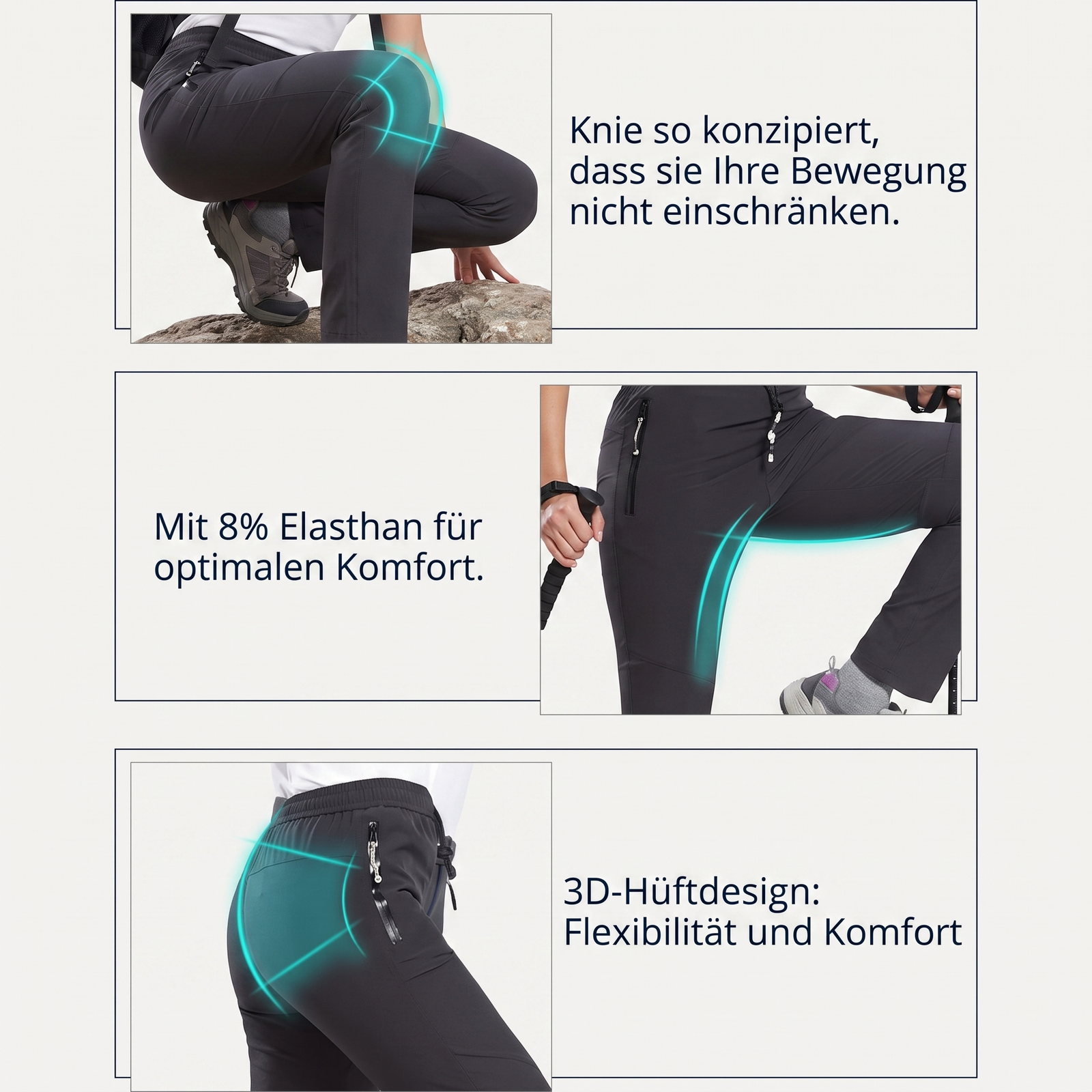 Wanderhose Damen - Passform Detail
