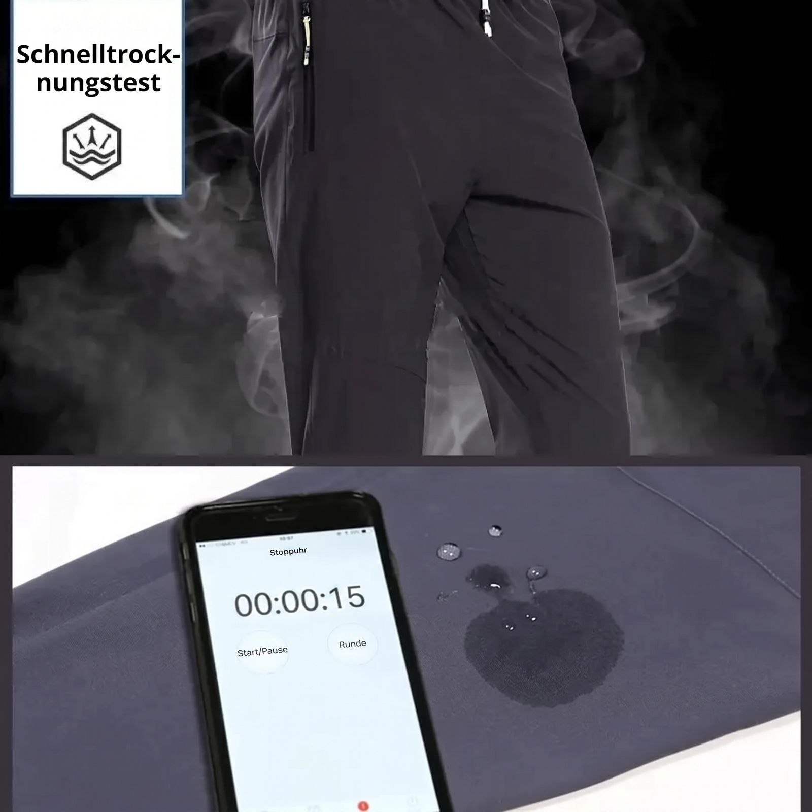 Wanderhose Damen - Schnelltrocknungstest