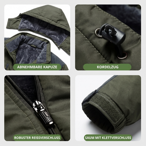 Wasserdichte Wanderjacke Fleece - Detailansicht