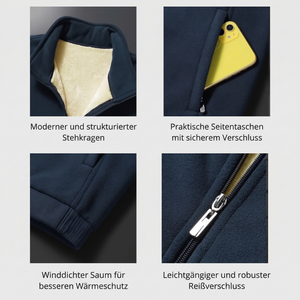 Sportliche Fleece-Bomberjacke - Detailansicht