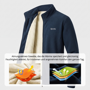 Sportliche Fleece-Bomberjacke - Atmungsaktives Gewebe
