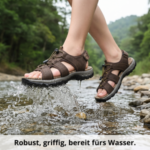 Leder-Wandersandalen mit Steinschutz - Robust griffig bereit fürs Wasser