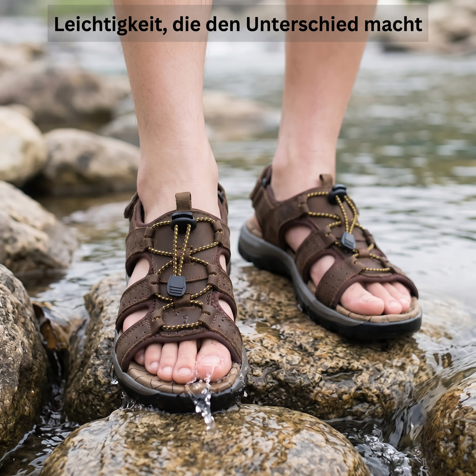 Leder-Wandersandalen mit Steinschutz - Leichtigkeit die den Unterschied macht