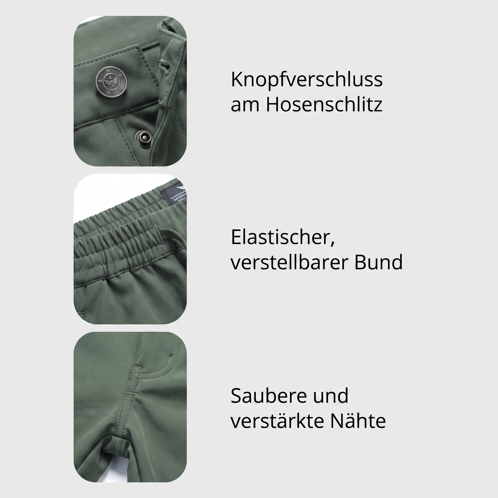 Gefütterte Trekkinghose Herren - Details