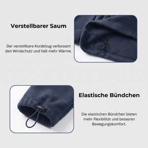 Warme Fleecejacke - Verstellbarer Saum und elastische Bündchen